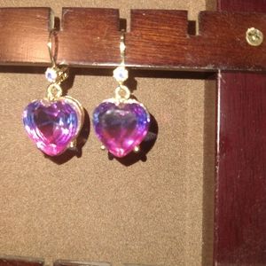 Betsey Johnson - Multi Color Heart earrings